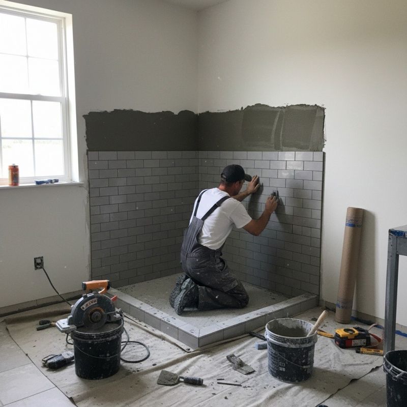 Shower Floor Tiling in Alpharetta, GA